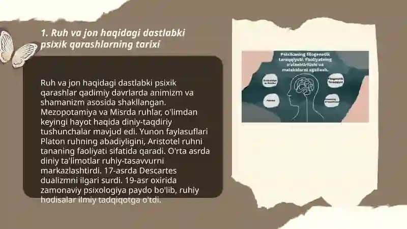 Ruh va jon haqidagi dastlabki psixik qarashlar 3