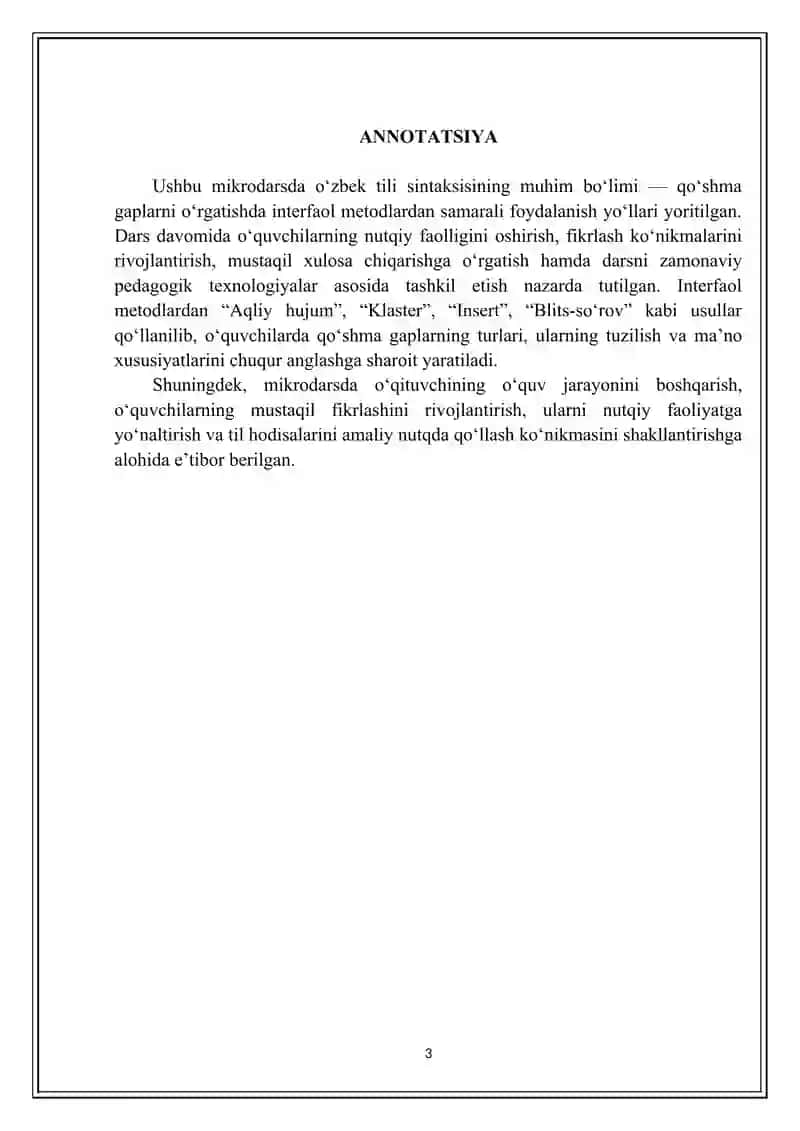 MAKTAB TA’LIMI VAZIRLIGI UZLUKSIZ KASBIY RIVOJLANTIRISH KURSI 3