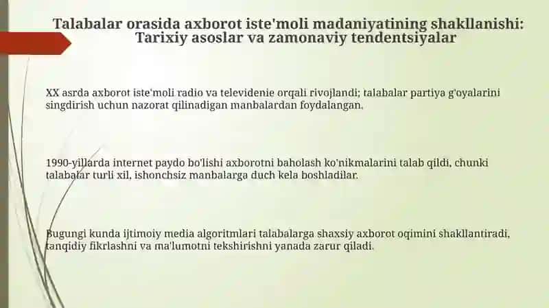 Talabalar orasida axborot iste'moli madaniyatining shakllanishi 3