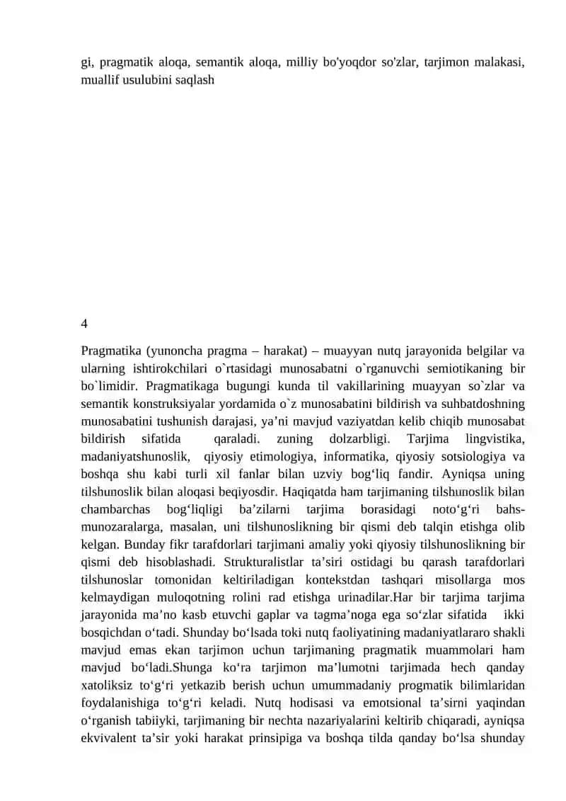 Tarjimada pragmatik muammolar va ularning tahlili 3