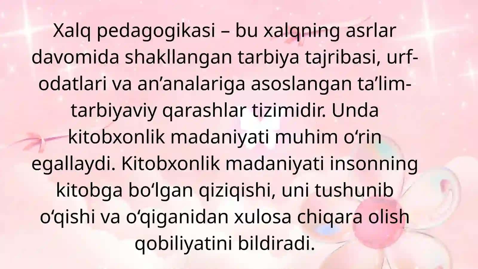 XALQ pedagogikasida kitobxonlik madaniyati 3
