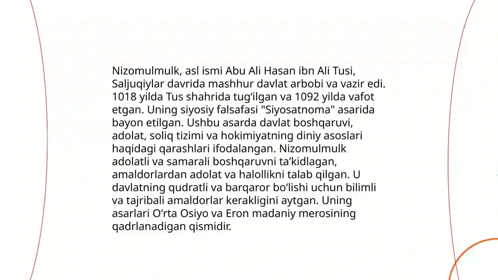 Nizomulmulk "Siyosatnona" asaridagi hikoyalar tahlili 3