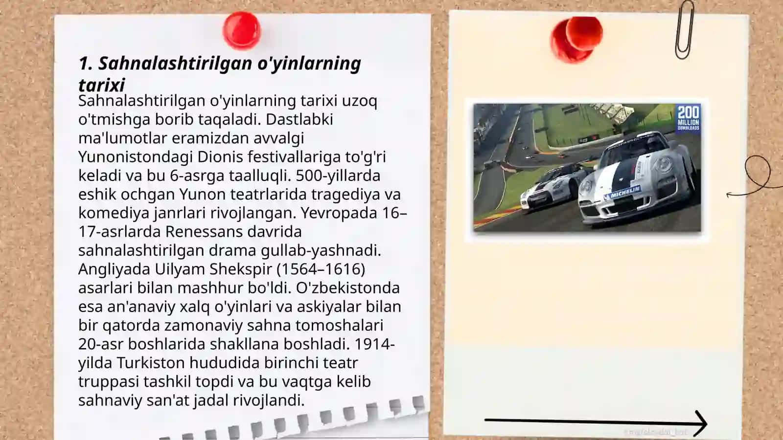 Sahnalashtirilgan o'yinlarning tarixi 3