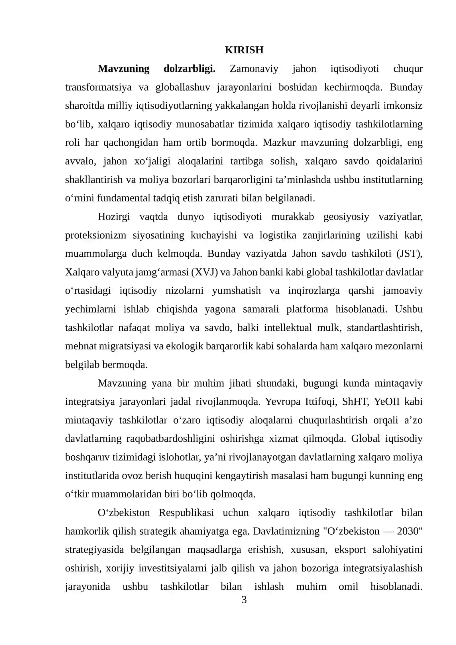 Xalqaro iqtisodiy tashkilotlarning nazariy asoslari va shakllanish tarixi 3