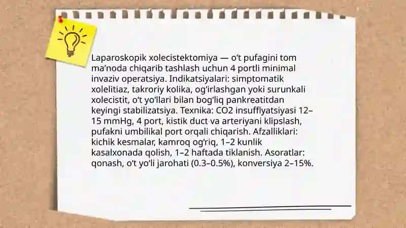 Laparoskopiyaning jarrohlikda qo'llanilishi 3