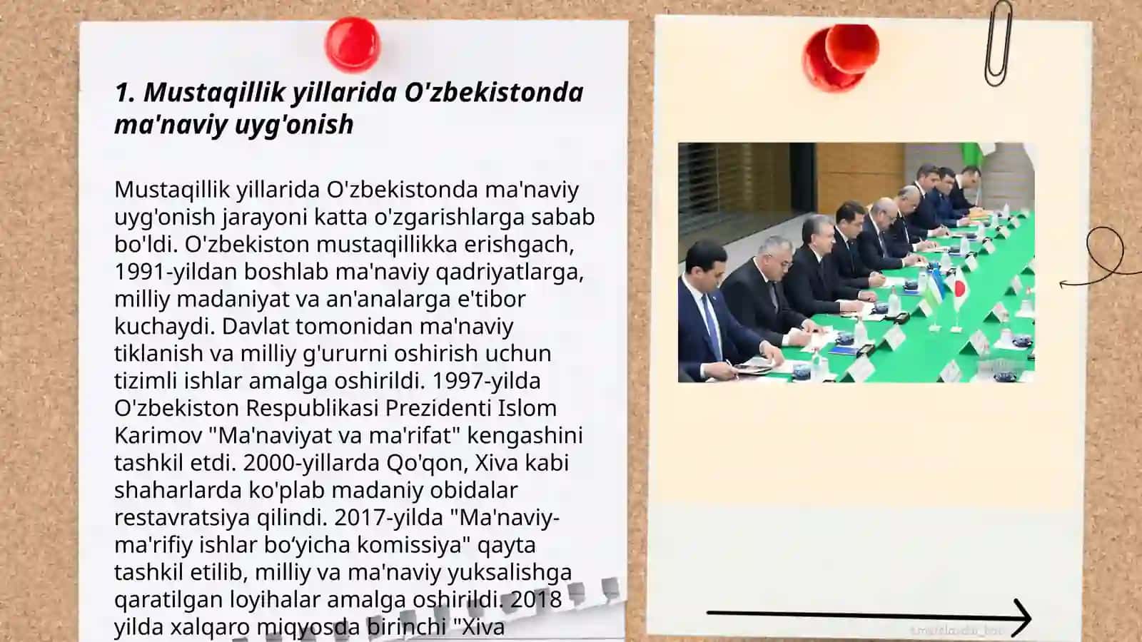 Mustaqillik yillarida O'zbekistondagi ma‘naviy va madaniy taraqqiyot 3