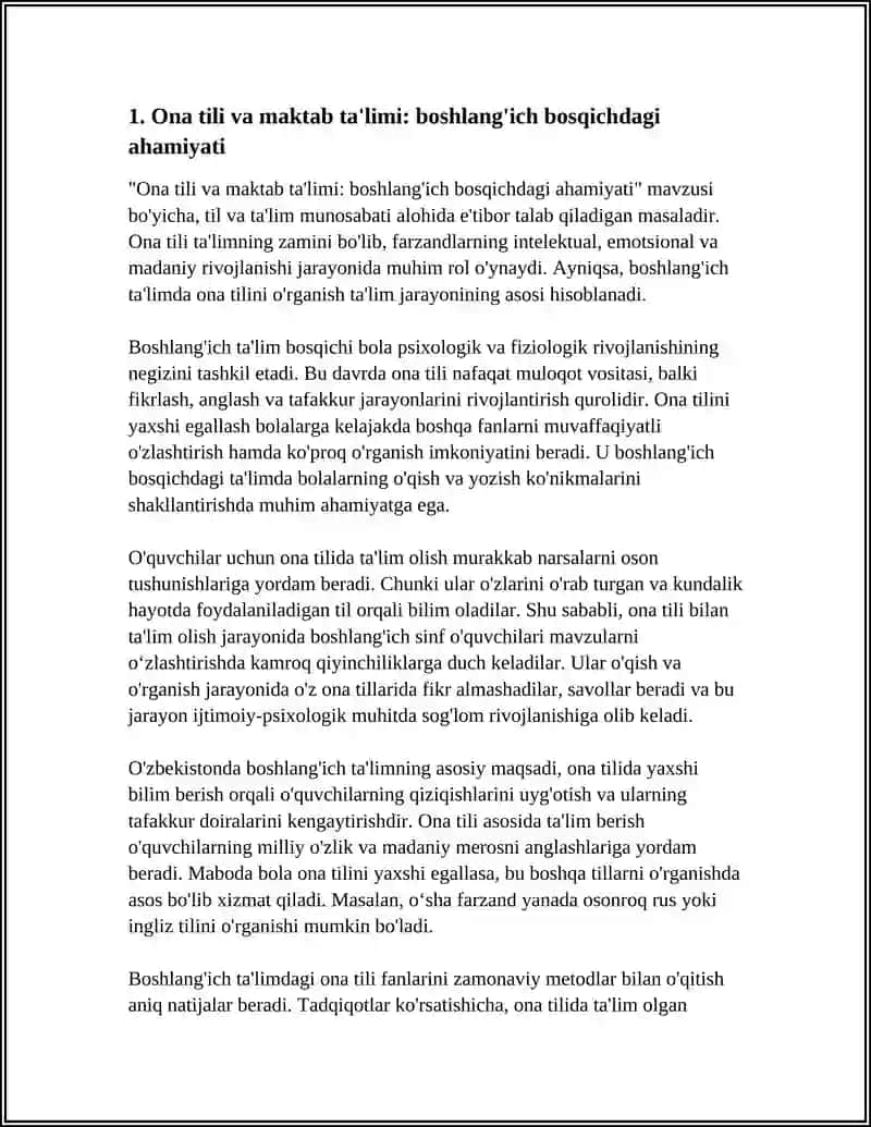 Ona tili va maktab ta'limi: boshlang'ich bosqichdagi ahamiyati 3
