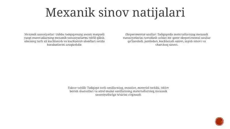 Yangi Materiallarning Mexanik Xususiyatlarni Tajribada Òrganish 3