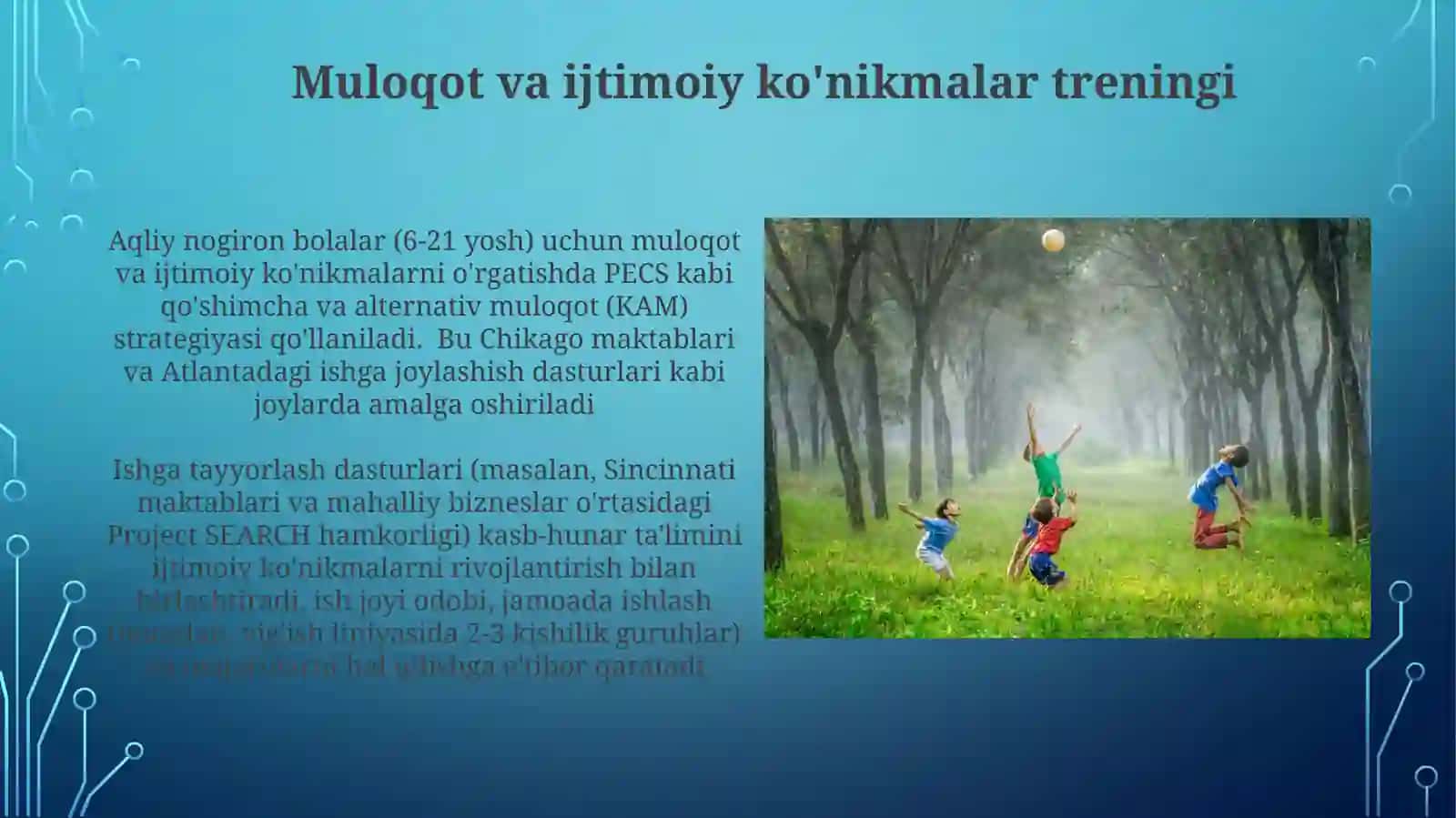 Muloqot va ijtimoiy ko'nikmalar treningi 3