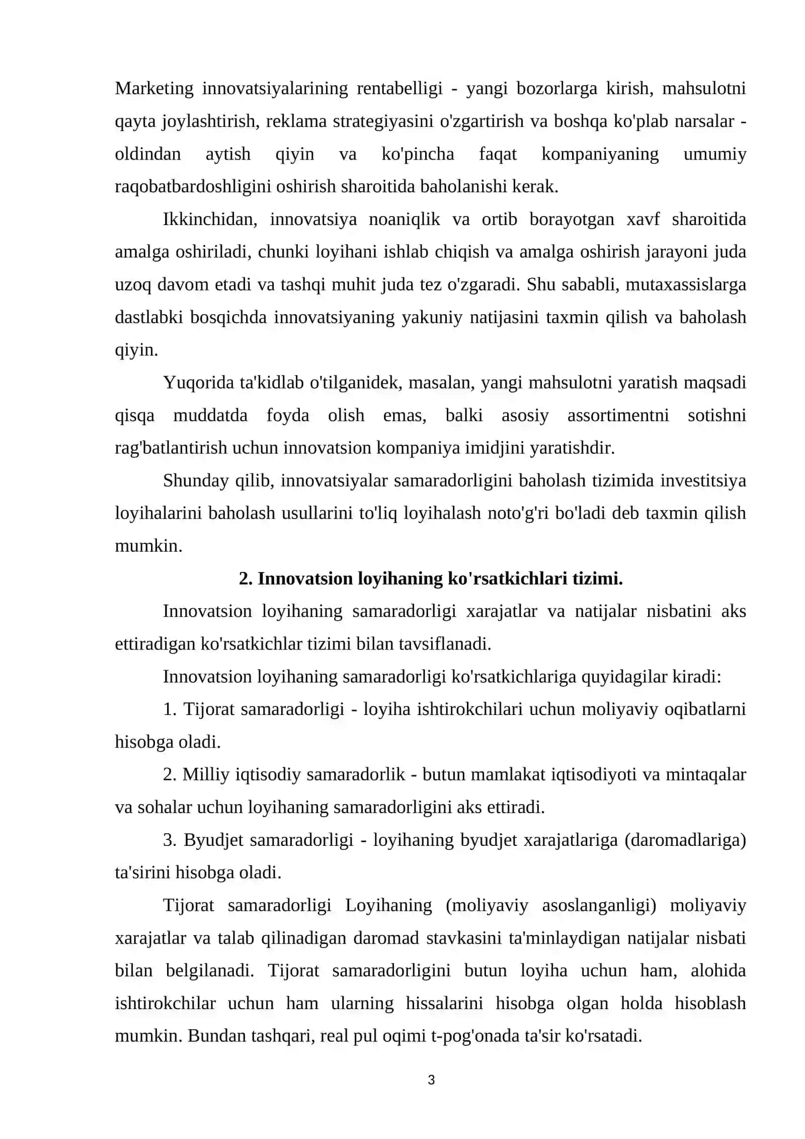 Innovatsiya samaradorligi tushunchasi 3