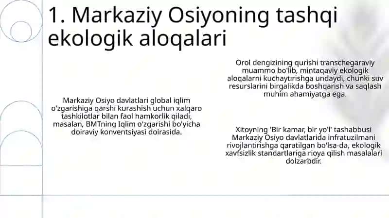 Markaziy Osiyoning tashqi ekologik aloqalari 3