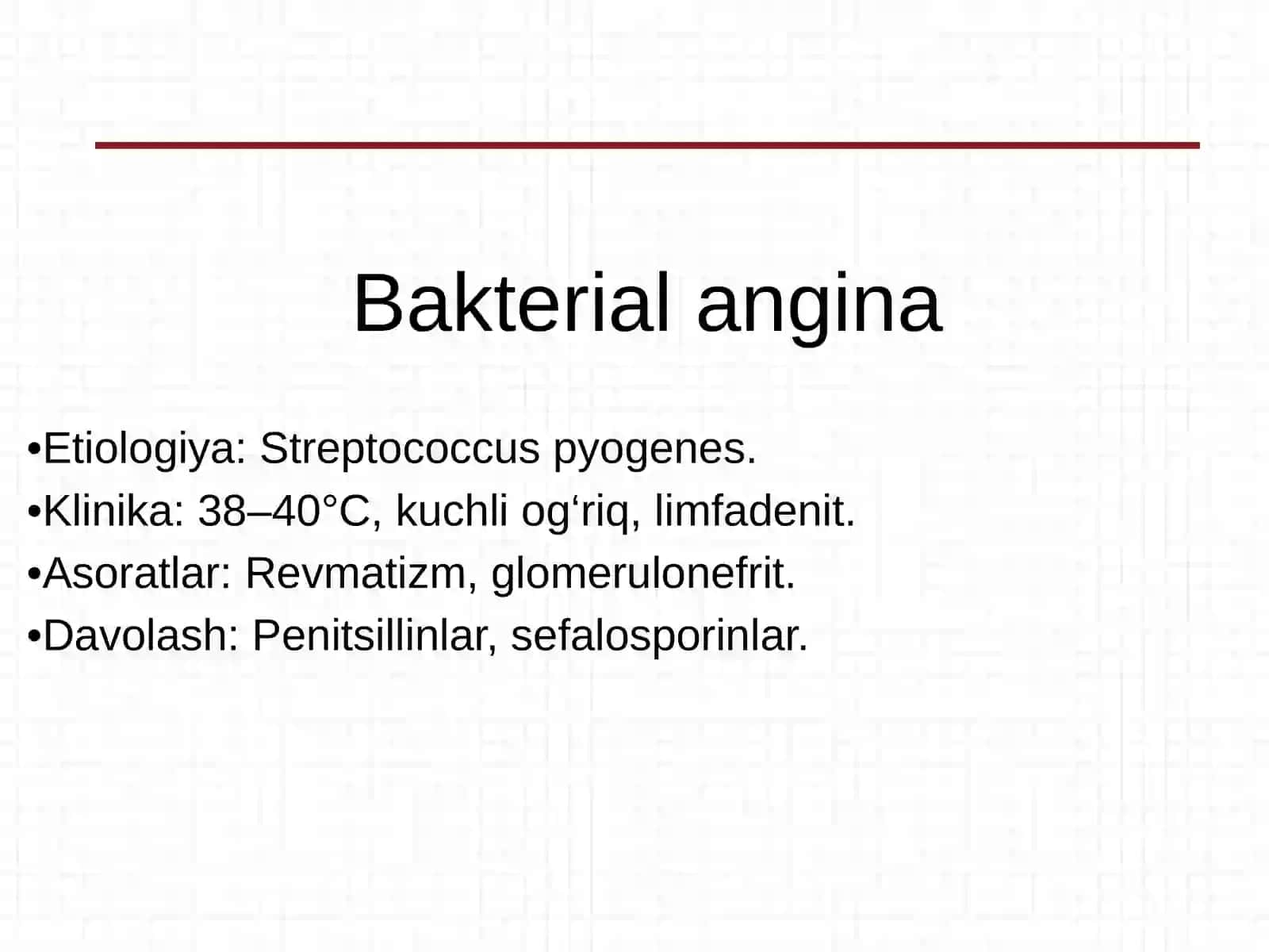 Anginalar, Atipik Pnevmoniya va Diareyalar 3