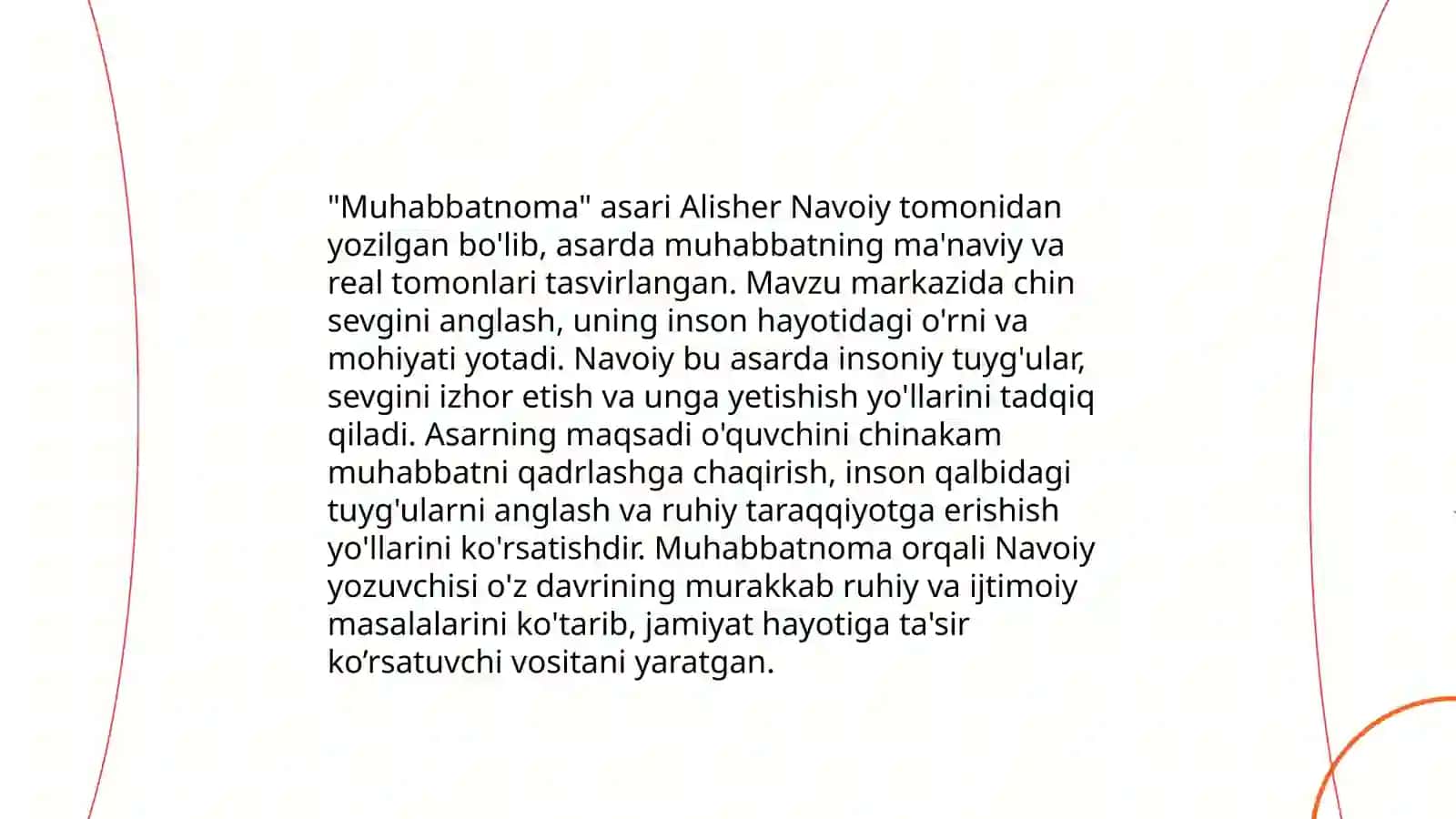 "Muhabbatnoma" asari tahlili 3