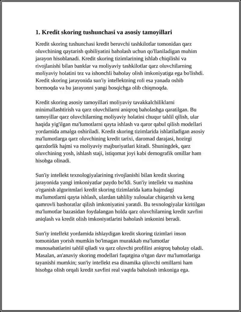 KREDIT SKORING TUSHUNCHASI VA SUN'IY INTELLEKTNING ROLI 3