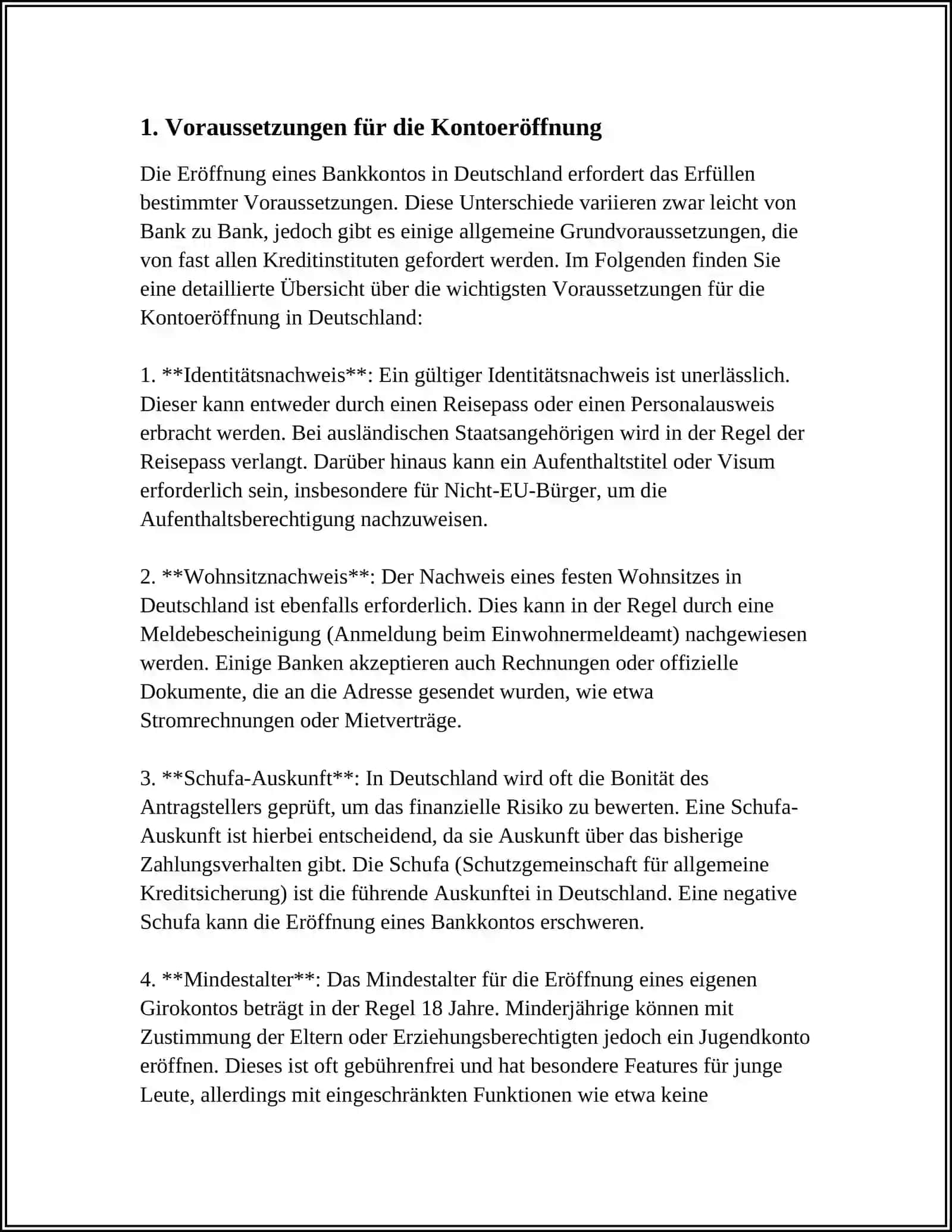 KONTOERÖFFNUNG, KREDITKARTEN UND GELDAUTOMATEN 3