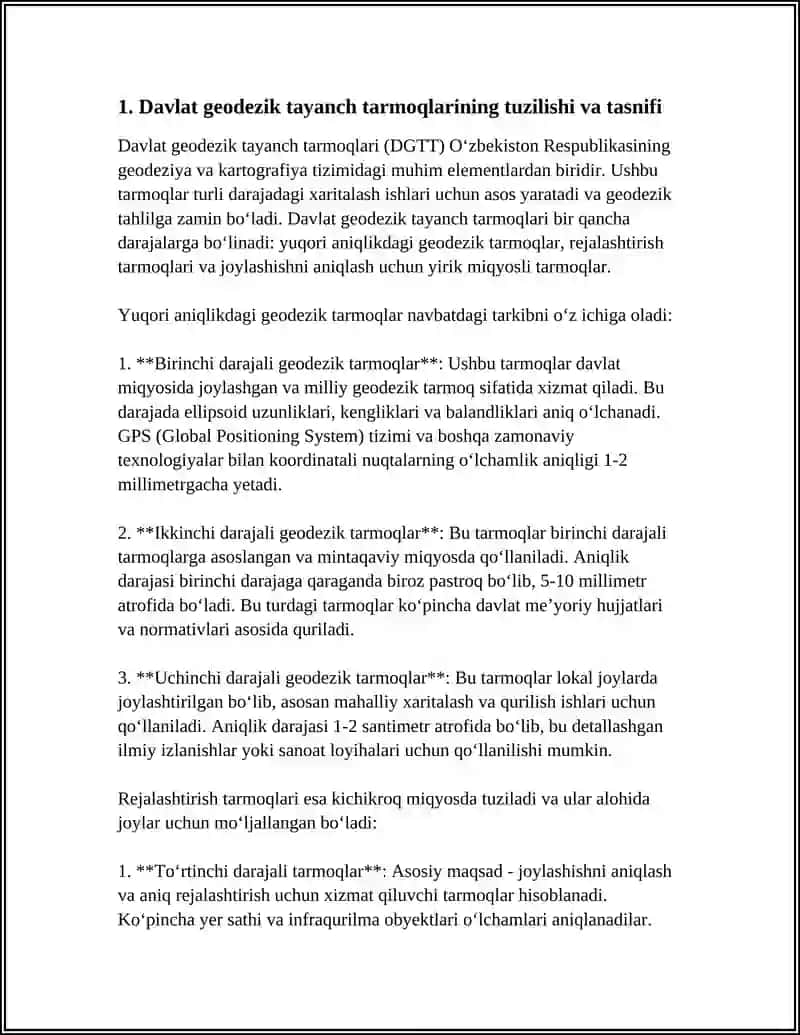 DAVLAT GEODEZIK TAYANCH TARMOQLARI 3