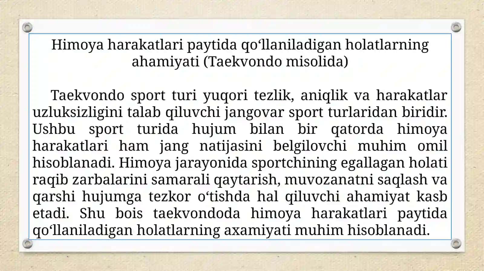 HIMOYAHARAKATLARI PAYTIDA QO‘LLANILADIGAN HOLATLARNING AXAMIYATI 3