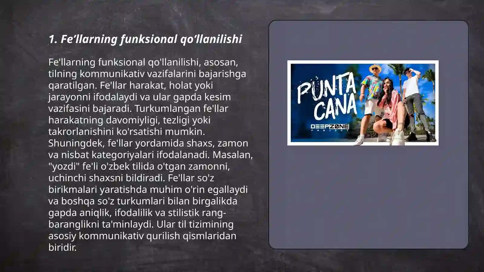 Feʼl, alohida olingan soʻzlar va yordamchi soʻzlarning uslubiy qoʻllanilishi 3