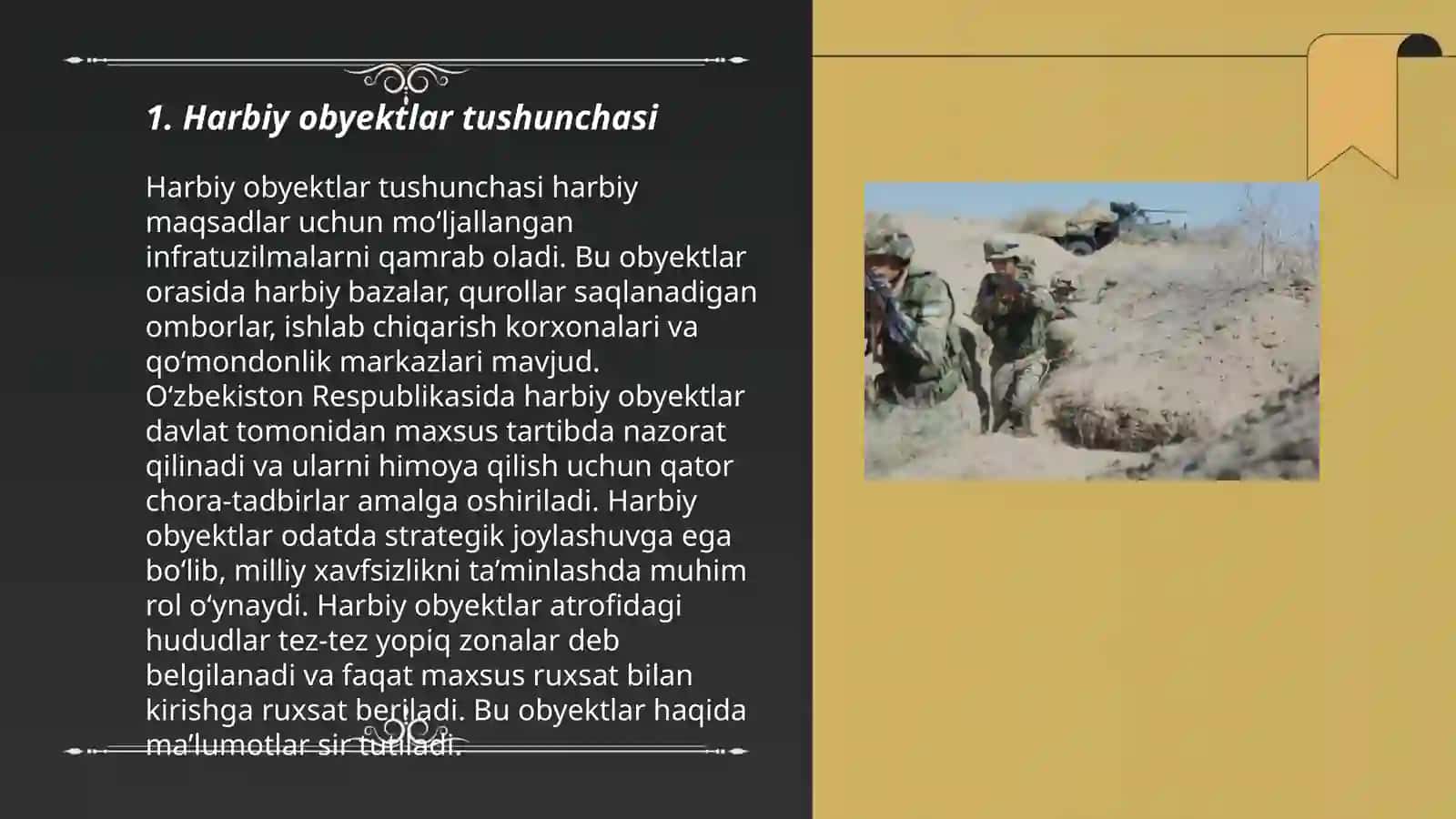 Qurolli to'qnashuvlar huquqiga muvofiq harbiy obyektlar va fuqaro obyektlari 3