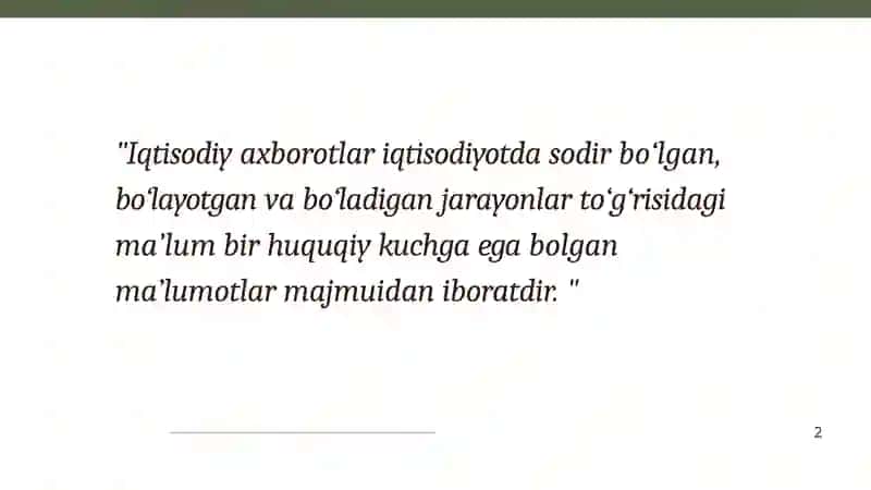 Iqtisodiy tahlilda foydalaniladigan axborot turlari va ularning manbalari 3