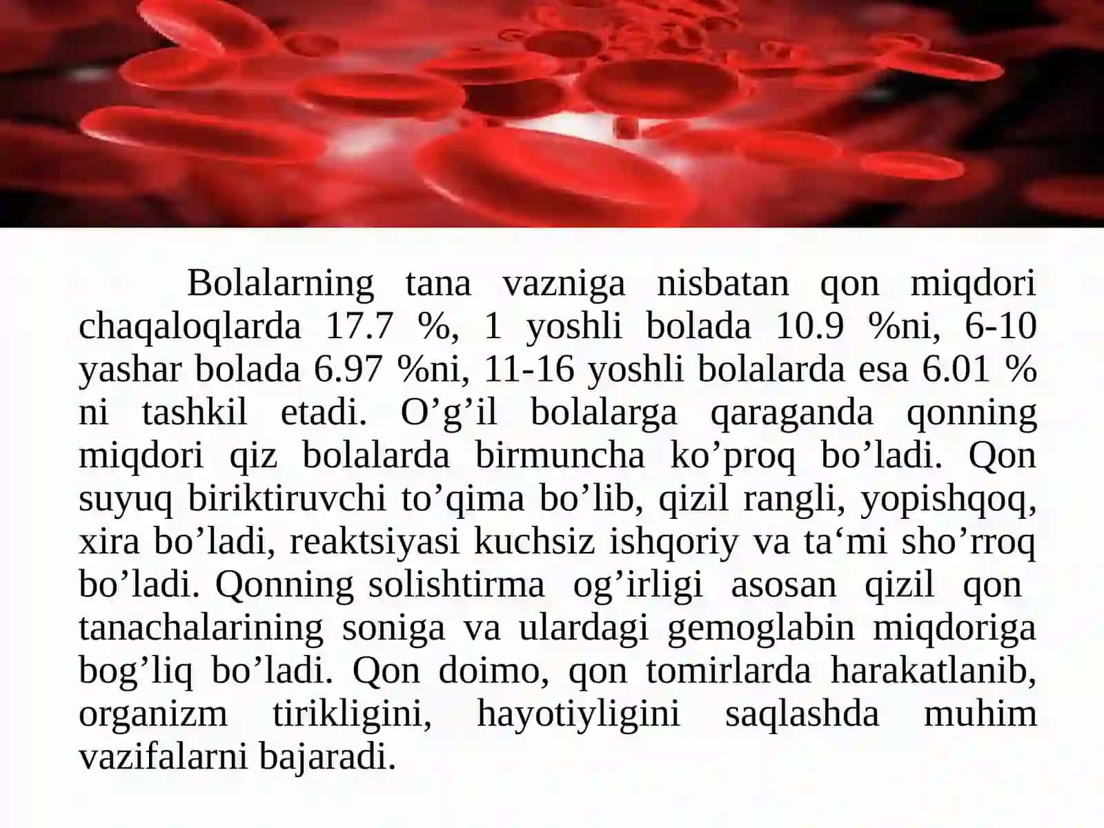 Qon va qon aylanish organlarining yoshga bog‘liq xususiyatlari 3