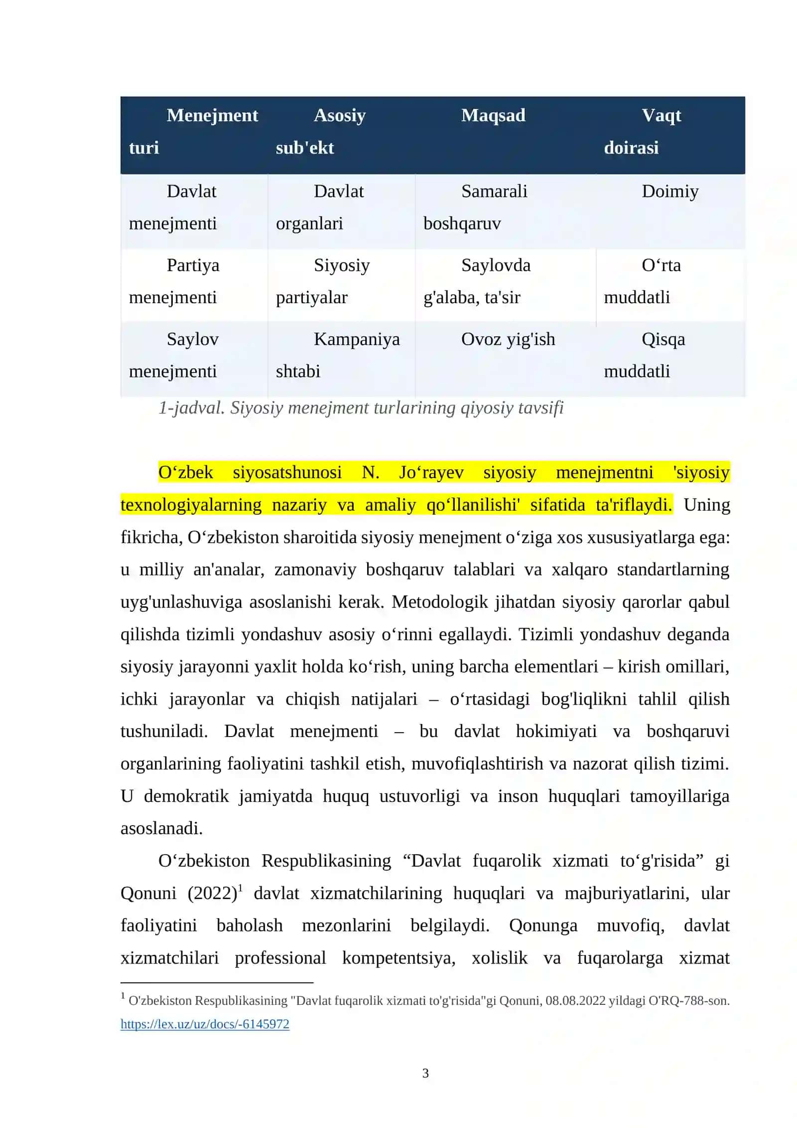 Siyosiy menejmentning asosiy turlari: davlat, partiya va saylov menejmenti 3