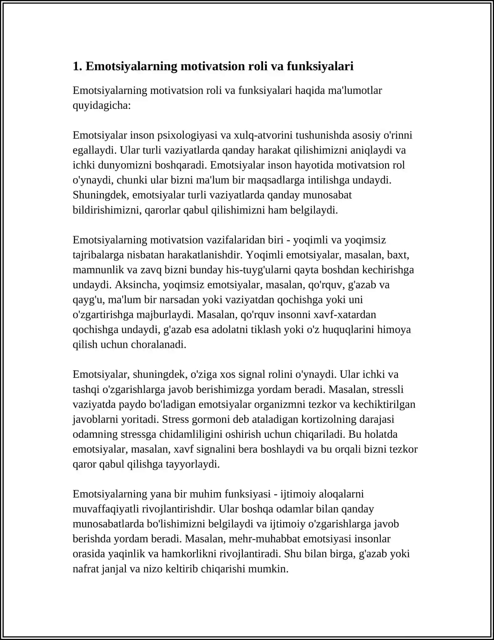 EMOTSIYANI ROLI VA FUNKSIYALARI 3