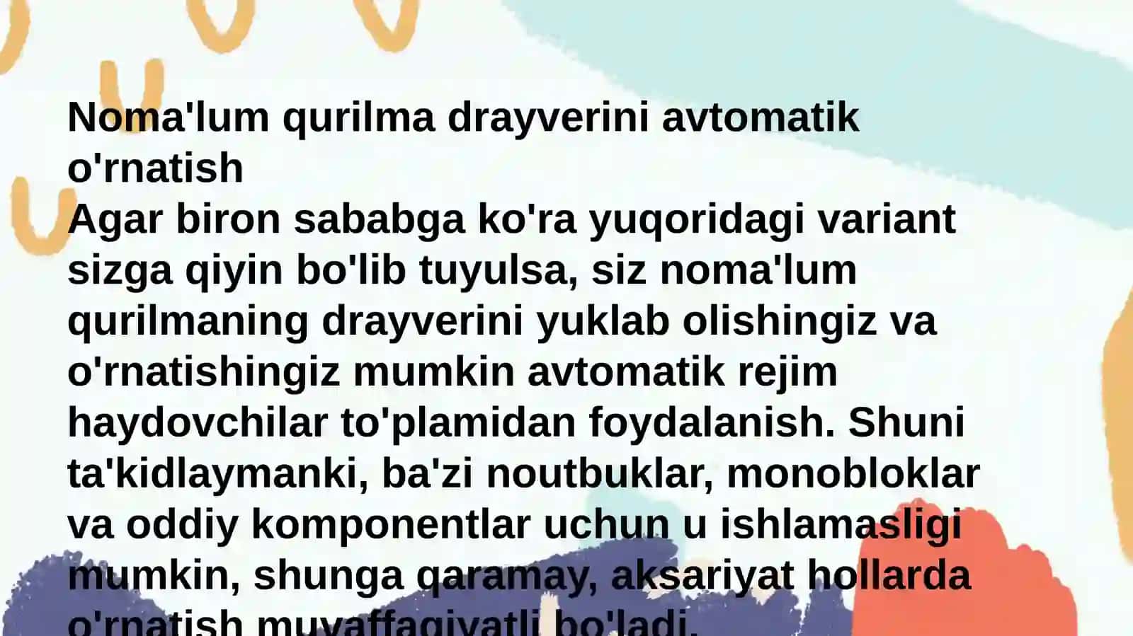 Kompyuterlarga ulangan texnik qurilmalar holatini tekshirish va boshqarish Direst 3