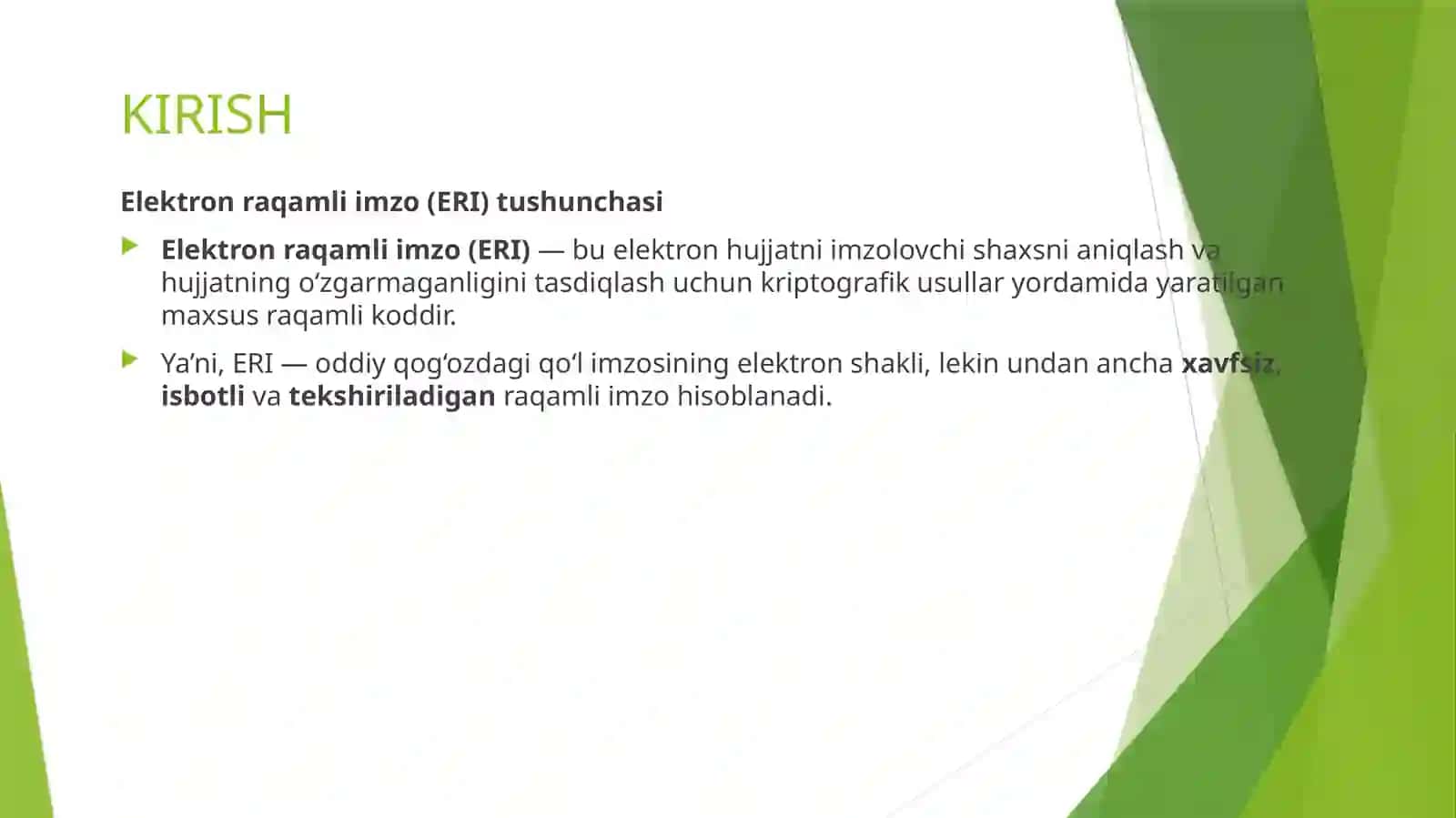 Elektron raqamli imzo (ERI) tushunchasi 3