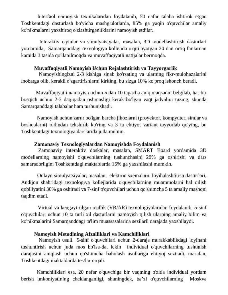Texnologiya darslarida koʻrgazmalilik metodi 3