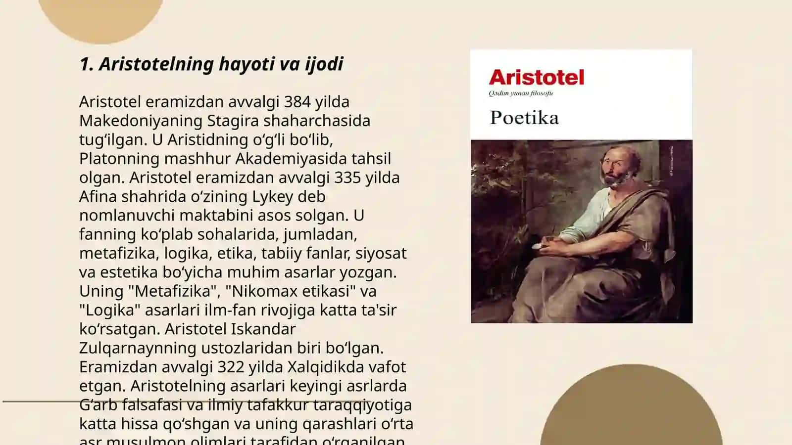 Aristotelning "poetika" asari haqida 3