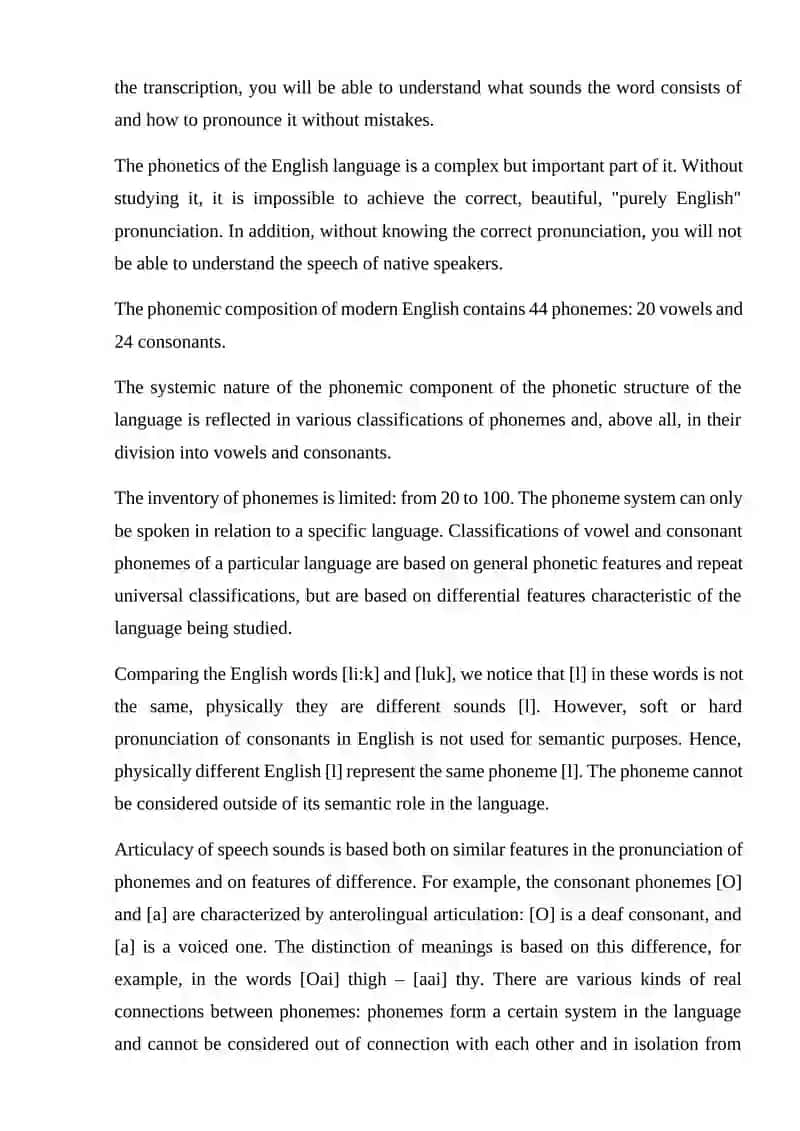 The phoneme and its aspects 3