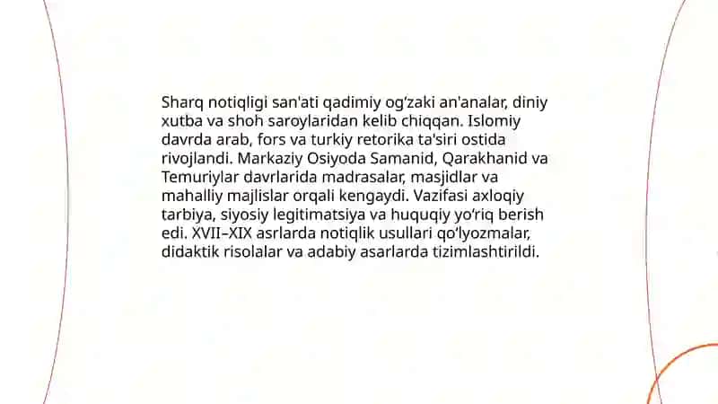 Sharq notiqligi san‘ati vakili: Nutqning buyukligi 3