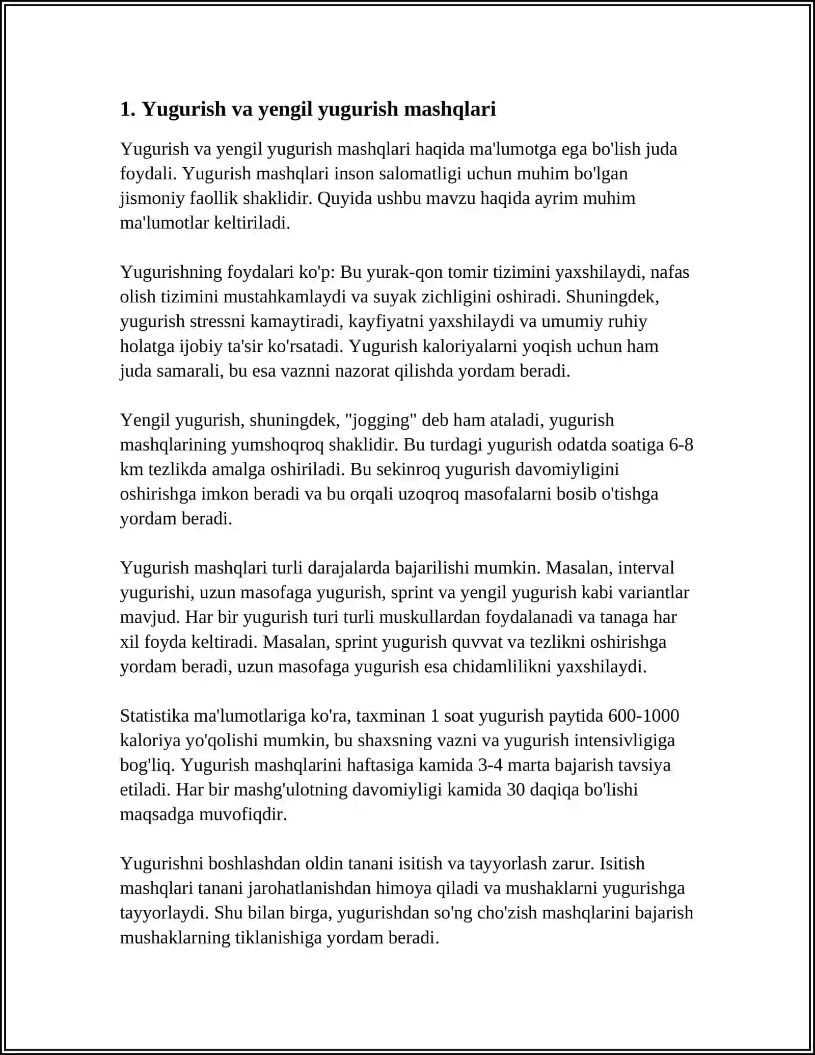 FUDBOL SPORT TURI BOYICHA BADAN QIZDIRISH MASHIQLARI 3