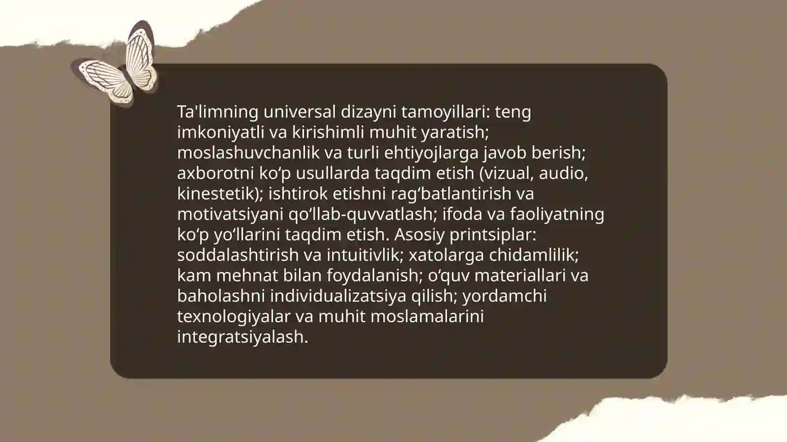 Ta'limning universal dizayni va individual qo'llab-quvvatlash dasturi 3