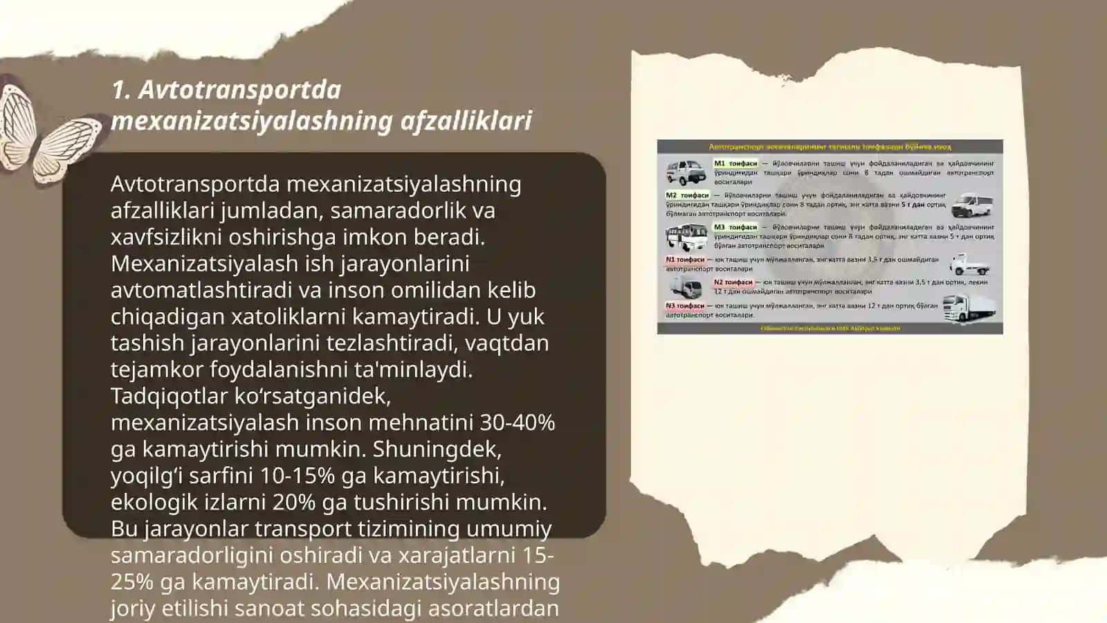 Avtotransport Vositalari Mexanizatsiyalash va Avtomatlashtirish 3