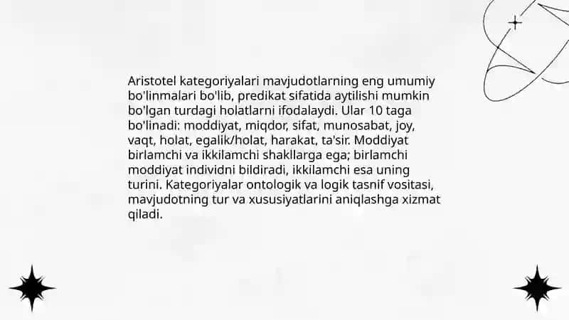 Aristotel kategoriyalari 3