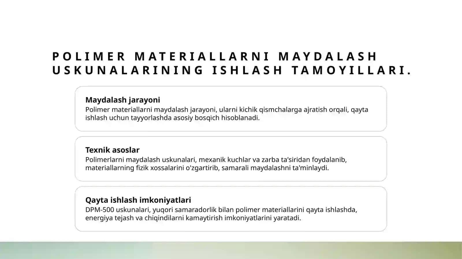 DPM-500.Polimer materiallarni maydalash uskunasi 3