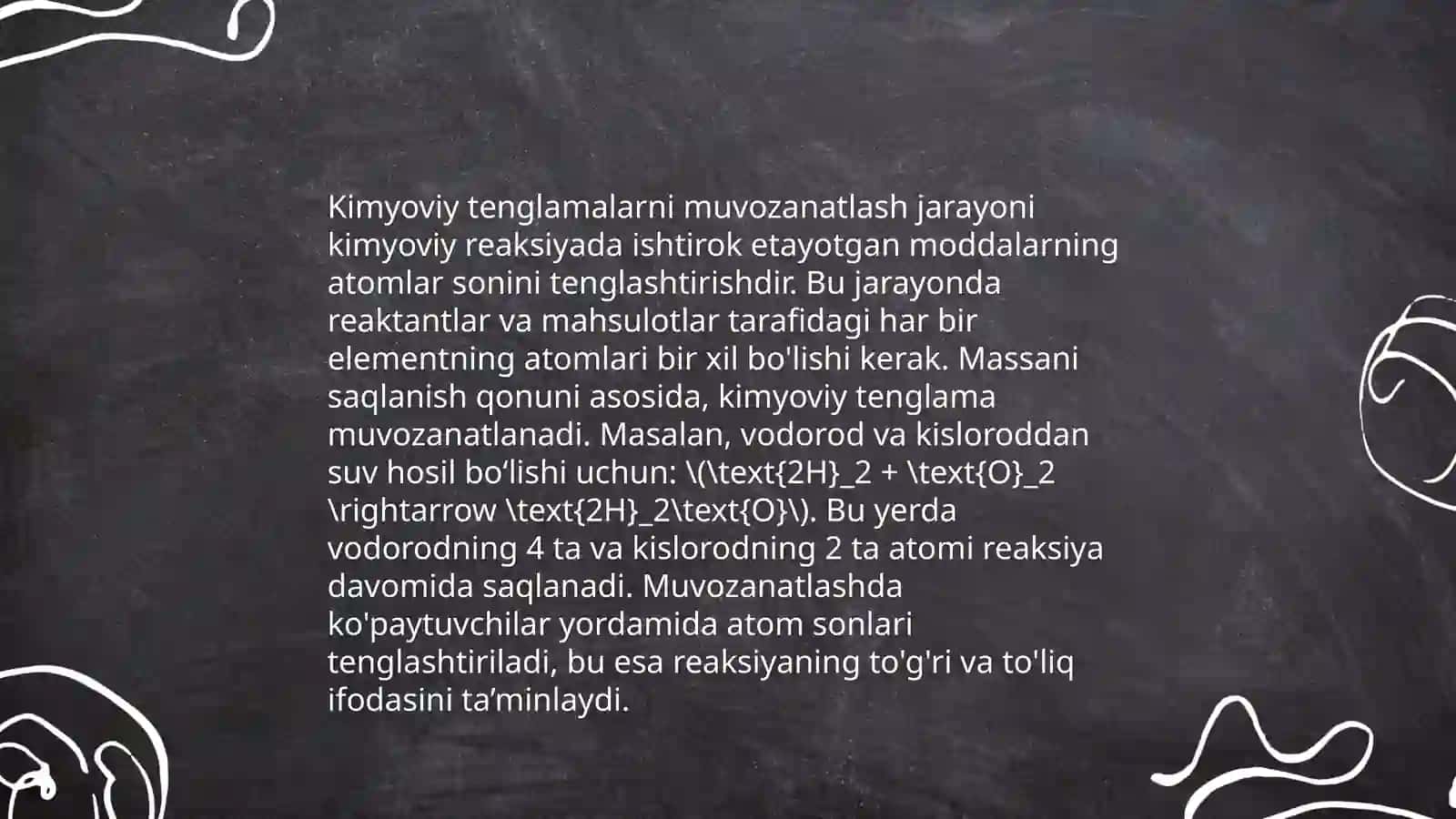 Kimyo faniga doir murakkab masalalarni algebraik usulda yechish 3