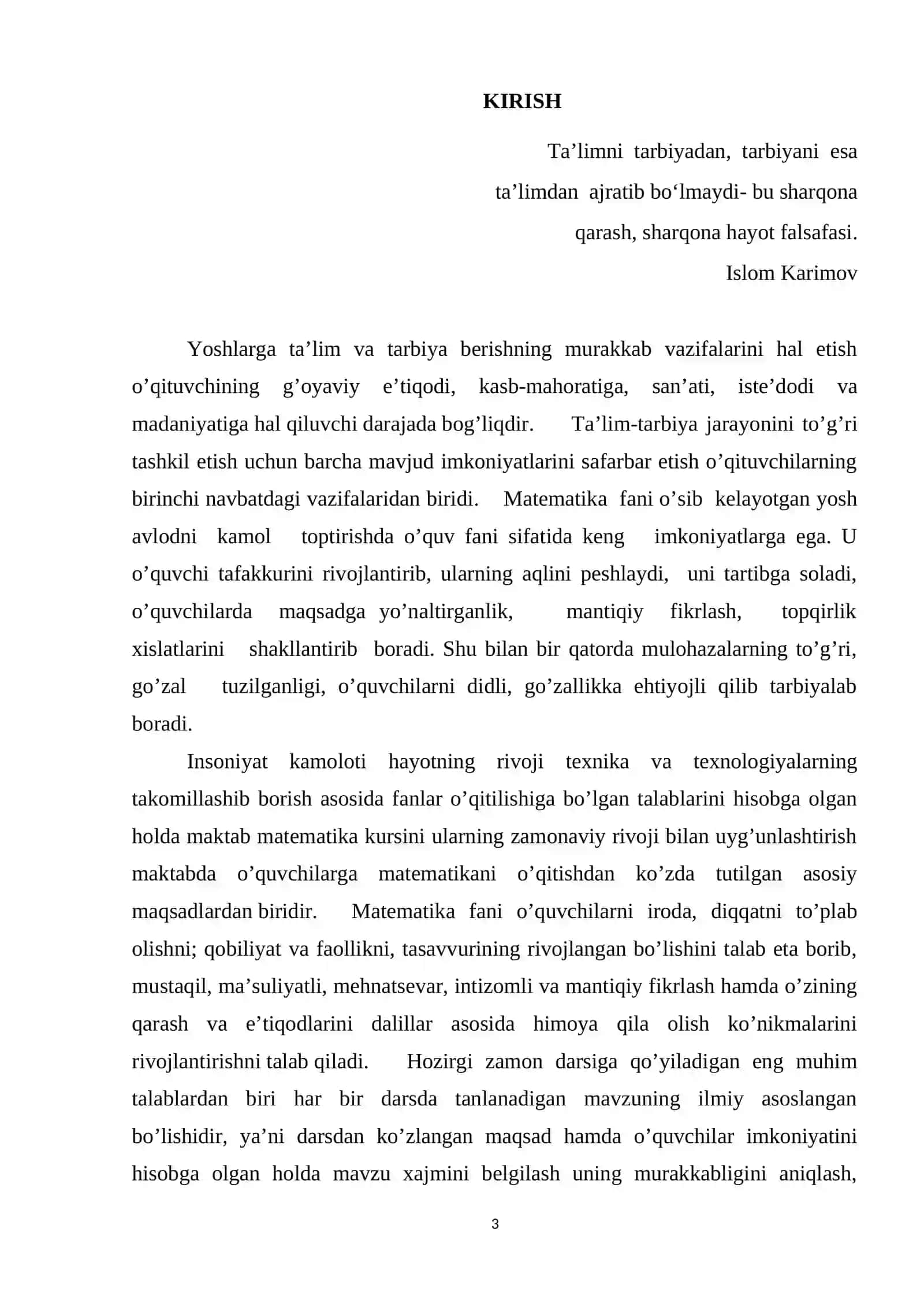 Tub modul bo`yicha yuqori darajali taqqoslamalar 3