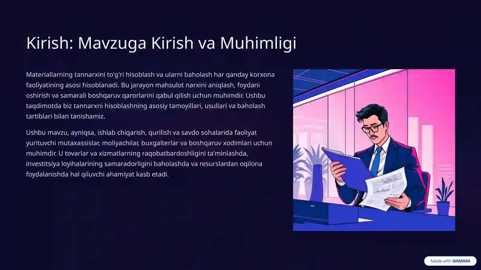 Materiallarni tannarxini hisoblash va ularni baholash tartibi 3