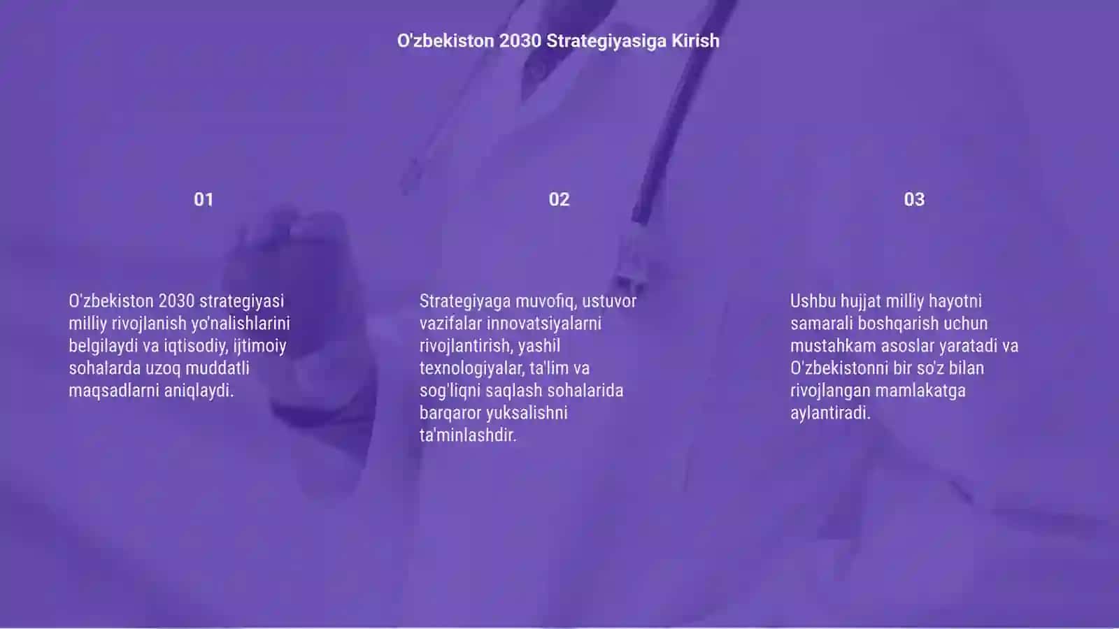 O'zbekiston 2030 strategiyasi va unga belgilangan vazifalarning asosiy mazmuni 3