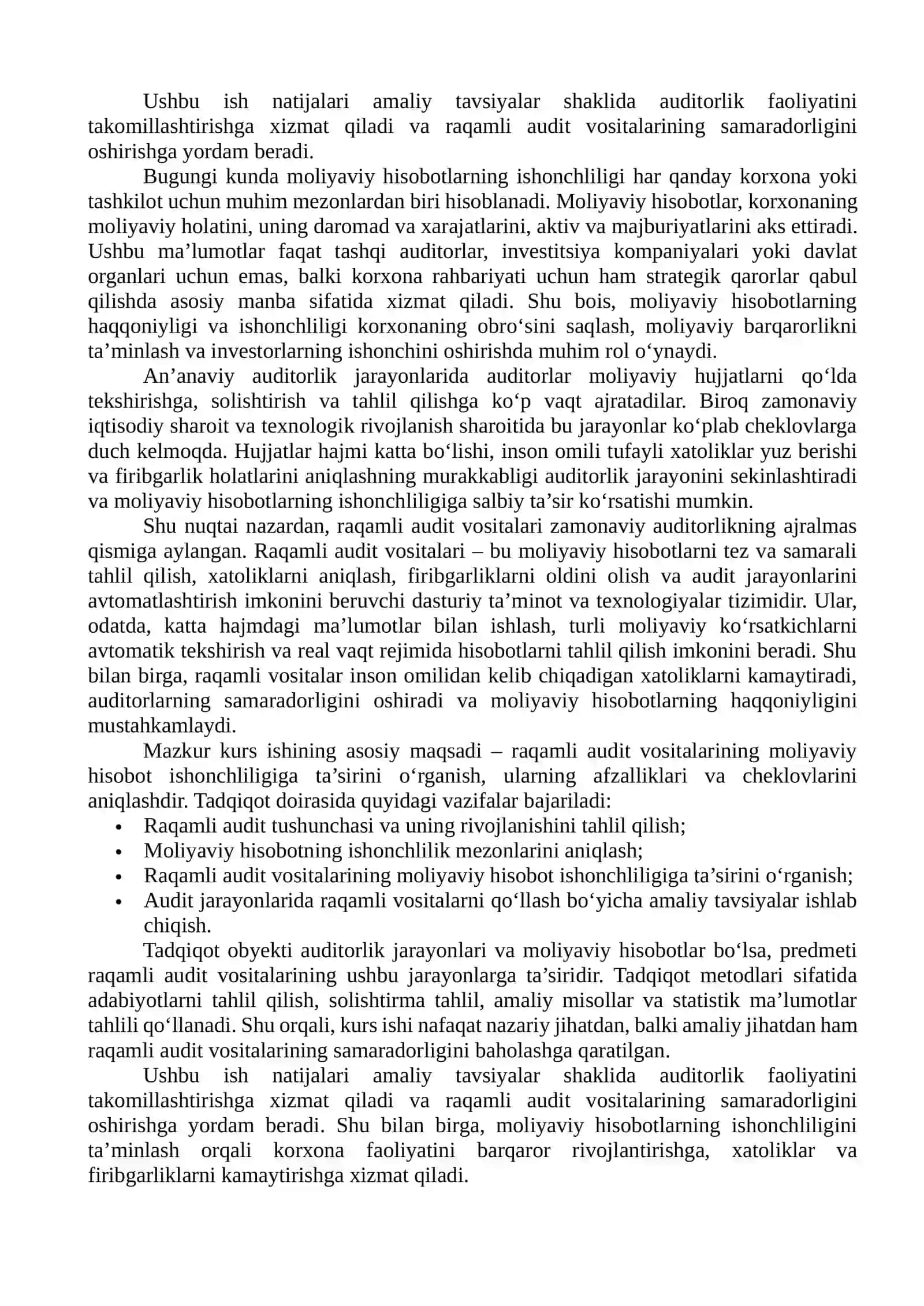 RAQAMLI AUDIT VOSITALARINING MOLIYAVIY HISOBOT ISHONCHLILIGIGA TA'SIRI 3