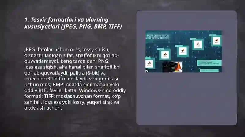 Kompyuter grafikasi Tasvirlarga ishlov berish 3