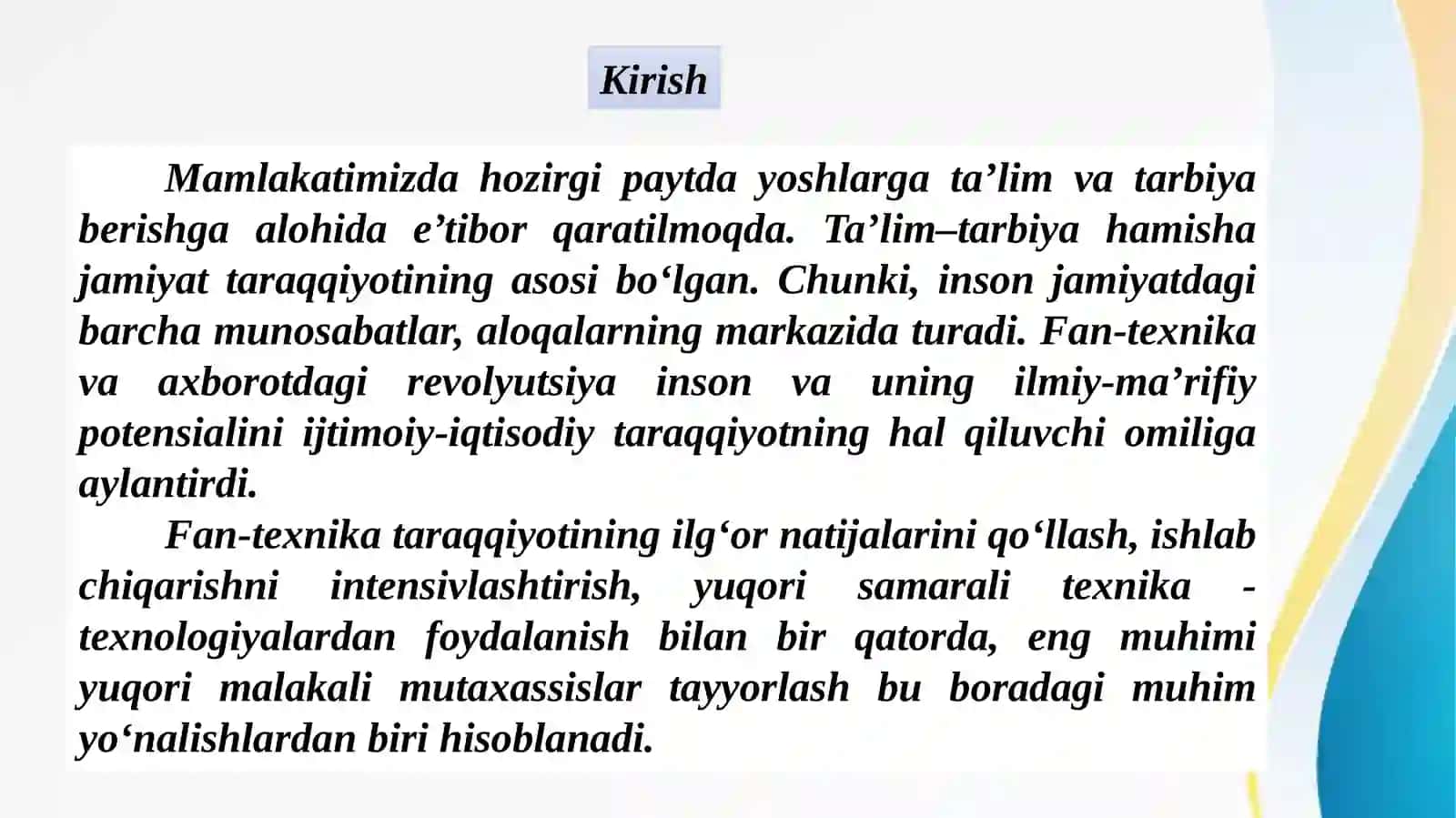 Boshlang’ich sinfo’quvchilari uchun texnologiyalarini o‘qitish metodikasi 3