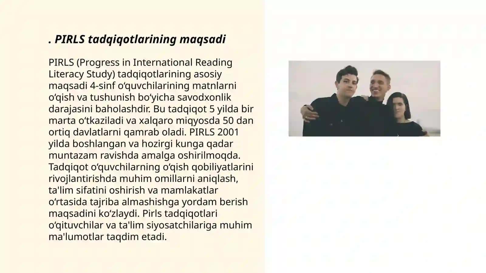 PIRLS tadqiqotlari mazmuni va amaliy ahamiyati 3