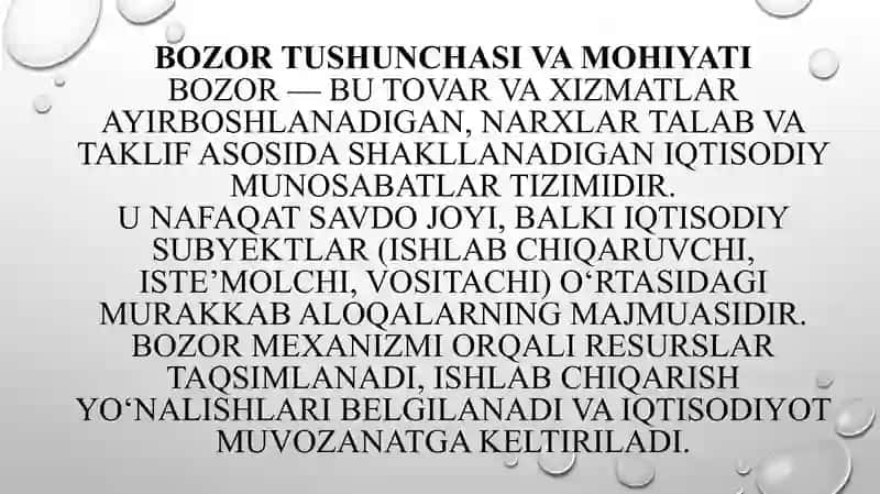 Bozor rivojlanish tendensiyalarini tahlil qilish 3