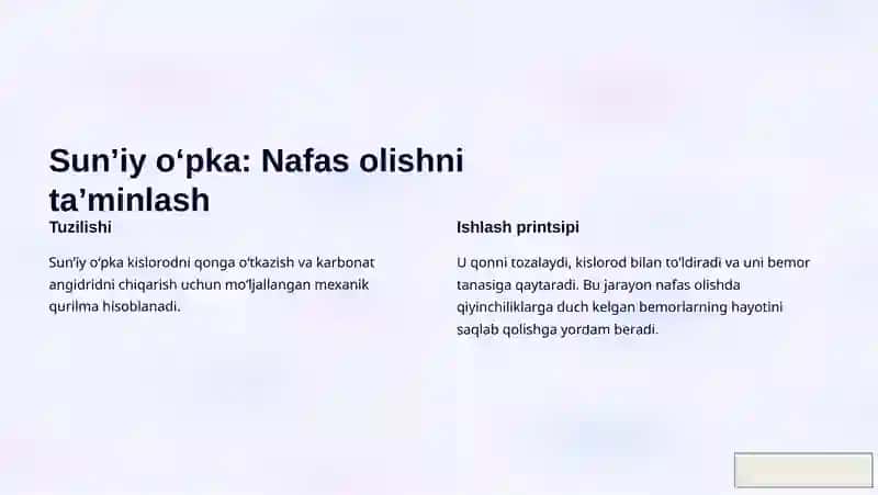 Sunʼiy organlar: Hayotni saqlab qolish texnologiyalari 3