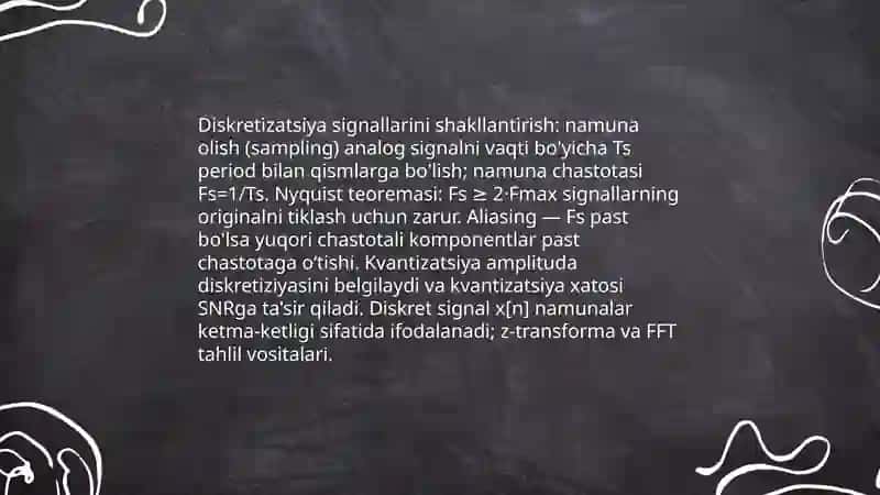 Diskretizatsiya signallami shakillantirish 3