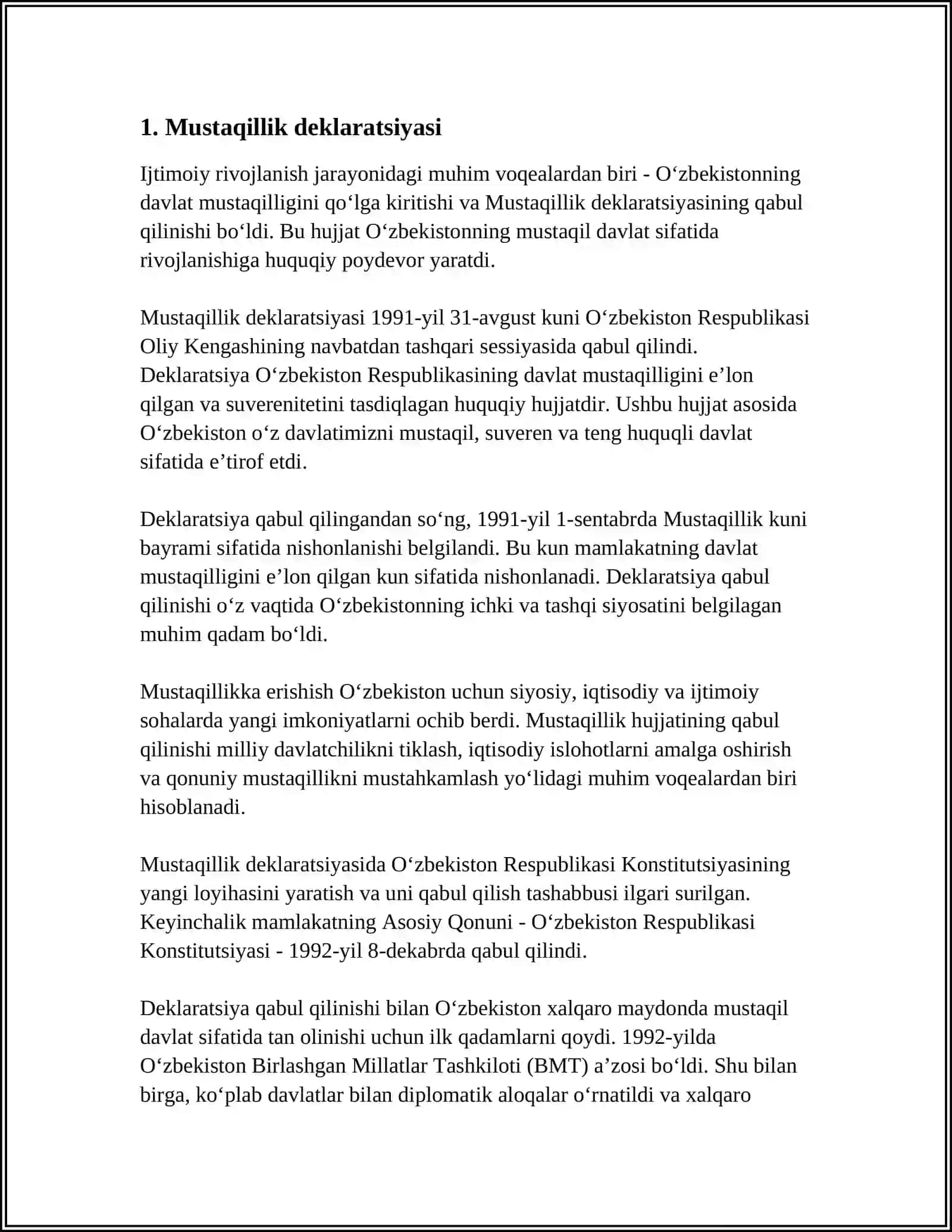 Mustaqillik deklaratsiyasi 3